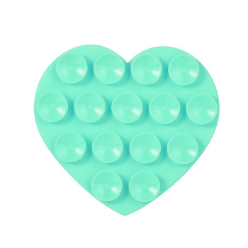 Βάση Κινητού Αυτοκινήτου ''Καρδούλα'' με Αντιολισθητική Επιφάνεια - Χρώμα: Τιρκουάζ