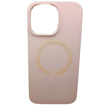 Θήκη Πλάτης Σιλικόνης MagSafe για Apple iPhone 12 / 12 Pro - Χρώμα: Μπεζ