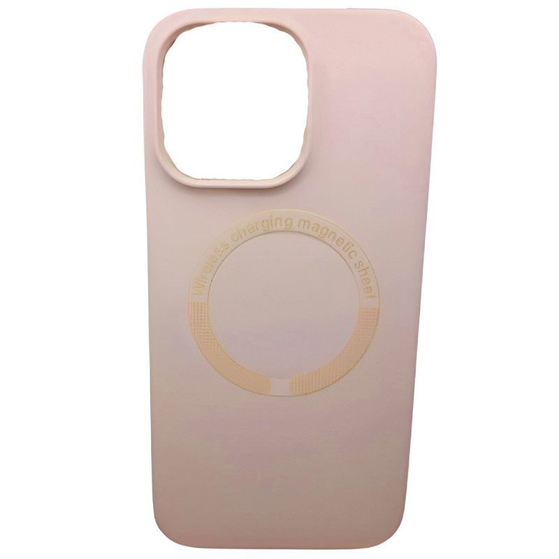 Θήκη Πλάτης Σιλικόνης MagSafe για Apple iPhone 12 / 12 Pro - Χρώμα: Μπεζ