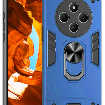 Σκληρή Θήκη Πλάτης Armor με Βάση Στήριξης για Xiaomi Redmi 14C - Χρώμα: Μπλε