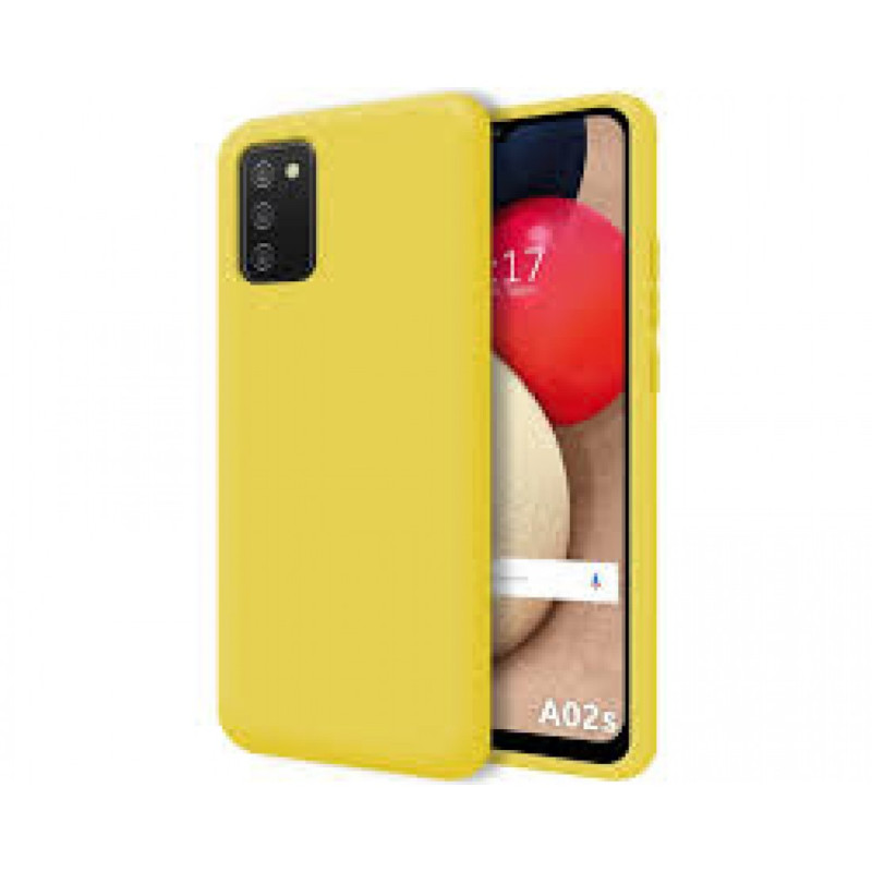 Θήκη Πλάτης Σιλικόνης Απλή για Samsung Galaxy A03S - Χρώμα: Κίτρινο