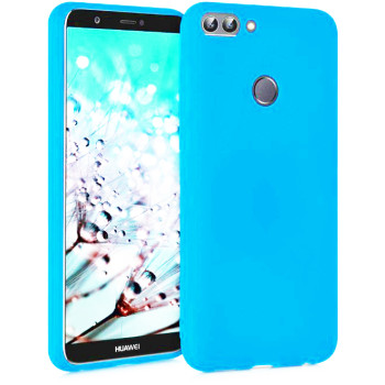 Θήκη Πλάτης Σιλικόνης Απλή για Huawei P Smart - Χρώμα: Γαλάζιο