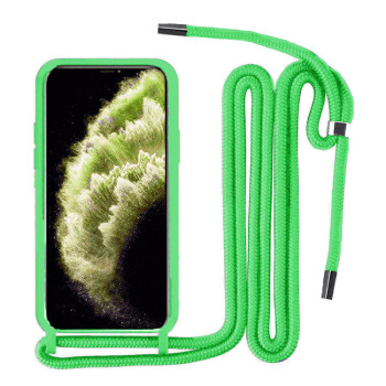 Θήκη Πλάτης Σιλικόνης με Λουράκι για Samsung Galaxy A05s - Χρώμα: Απαλό Πράσινο