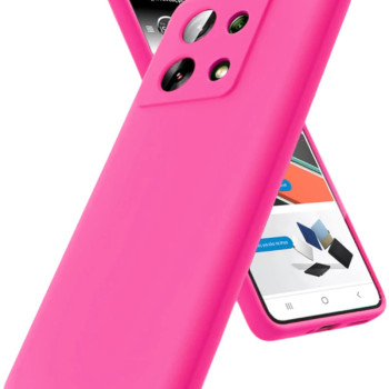 Θήκη Πλάτης Σιλικόνης Απλή για Xiaomi Redmi Note 13 Pro 4G - Χρώμα: Φούξια