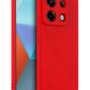 Θήκη Πλάτης Σιλικόνης Απλή για Xiaomi Redmi Note 13 4G - Χρώμα: Κόκκινο