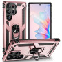 Σκληρή Θήκη Πλάτης Armor με Βάση Στήριξης για Samsung Galaxy S23 Ultra - Χρώμα: Ρόζ Χρυσό