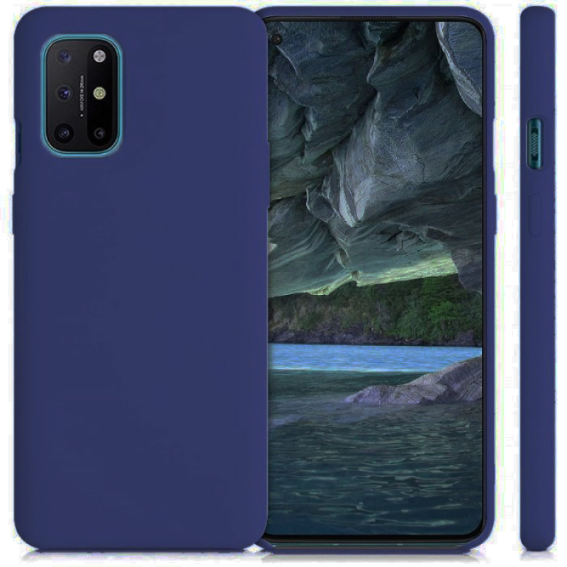 Θήκη Πλάτης Σιλικόνης Soft για Oneplus 8T - Χρώμα: Σκούρο Μπλε