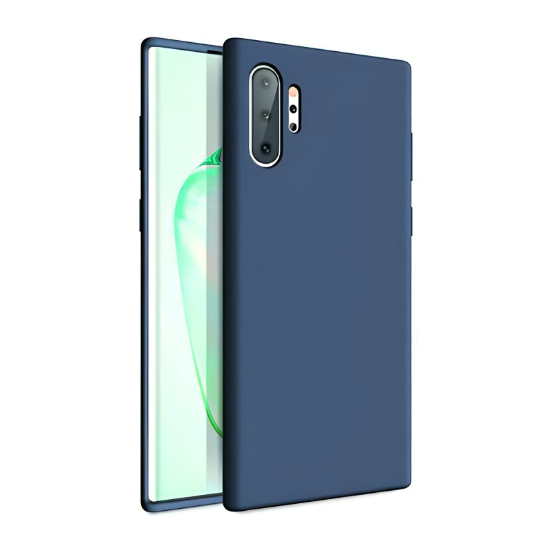 Θήκη Πλάτης Σιλικόνης Soft για Samsung Galaxy Note 10 Plus - Χρώμα: Σκούρο Μπλέ
