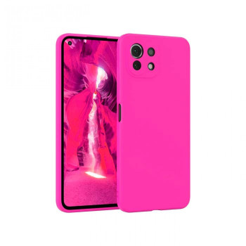 Θήκη Πλάτης Σιλικόνης Απλή για Xiaomi Mi 11 Lite - Χρώμα: Φούξια
