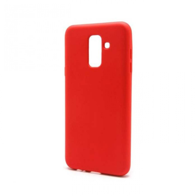Θήκη Πλάτης Σιλικόνης Απλή για Samsung Galaxy A6 2018 - Χρώμα: Κόκκινο