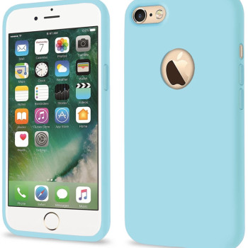 Θήκη Πλάτης Σιλικόνης Απλή για Apple iPhone 7 Plus/8 Plus - Χρώμα: Γαλάζιο