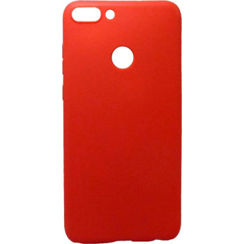 Θήκη Πλάτης Σιλικόνης Απλή για Huawei P Smart - Χρώμα: Κόκκινο
