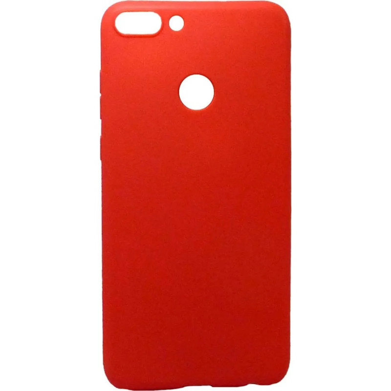 Θήκη Πλάτης Σιλικόνης Απλή για Huawei P Smart - Χρώμα: Κόκκινο