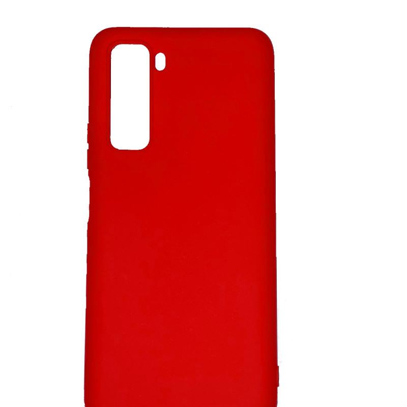 Θήκη Πλάτης Σιλικόνης Απλή για Huawei P40 Lite 5G - Χρώμα: Κόκκινο