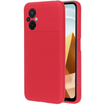 Θήκη Πλάτης Σιλικόνης Soft για Xiaomi Poco M5 - Χρώμα: Κόκκινο