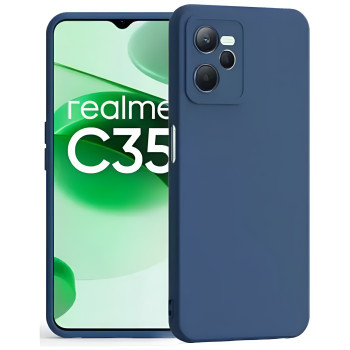 Θήκη Πλάτης Σιλικόνης Soft για Realme C55 - Χρώμα: Σκούρο Μπλέ
