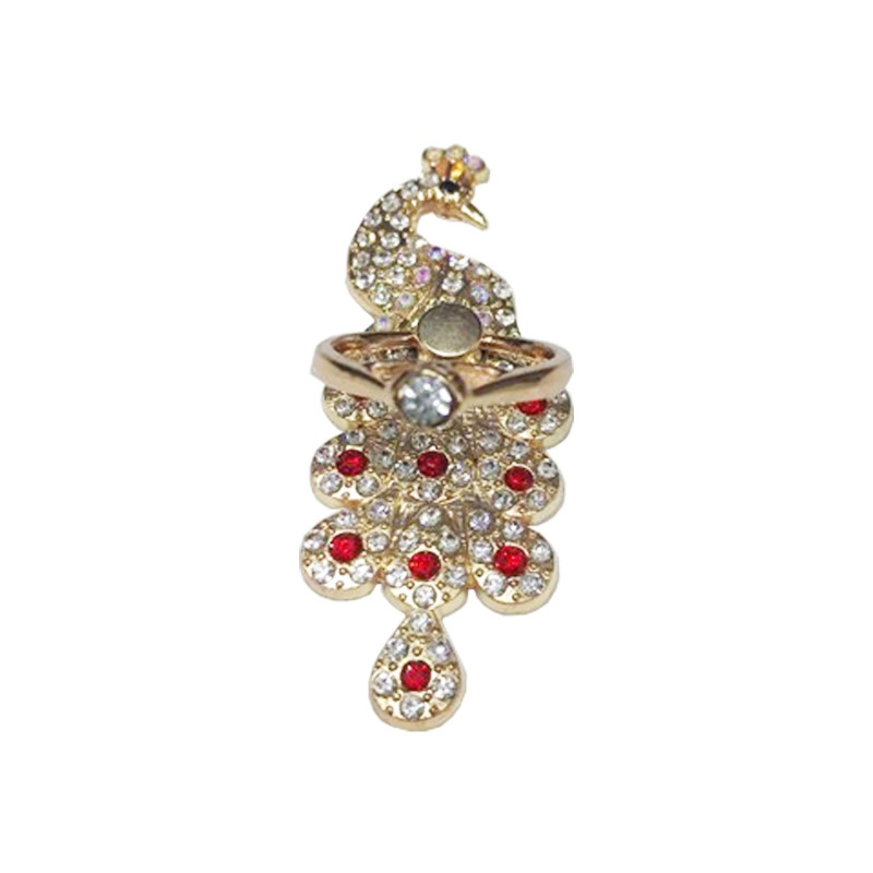 Περιστρεφόμενο δαχτυλίδι κρατήματος και βάση στήριξης για κινητά Peacock Tail Style Περιστρεφόμενο δαχτυλίδι κρατήματος και βάση στήριξης για κινητά Peacock Tail Style