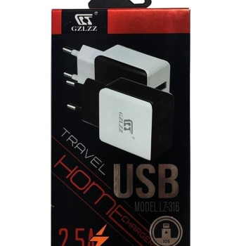 Ταχυφορτιστής GZLZZ (LZ-316) USB 2.5A & Καλώδιο Lightning Ταχυφορτιστής GZLZZ (LZ-316) USB 2.5A & Καλώδιο Lightning