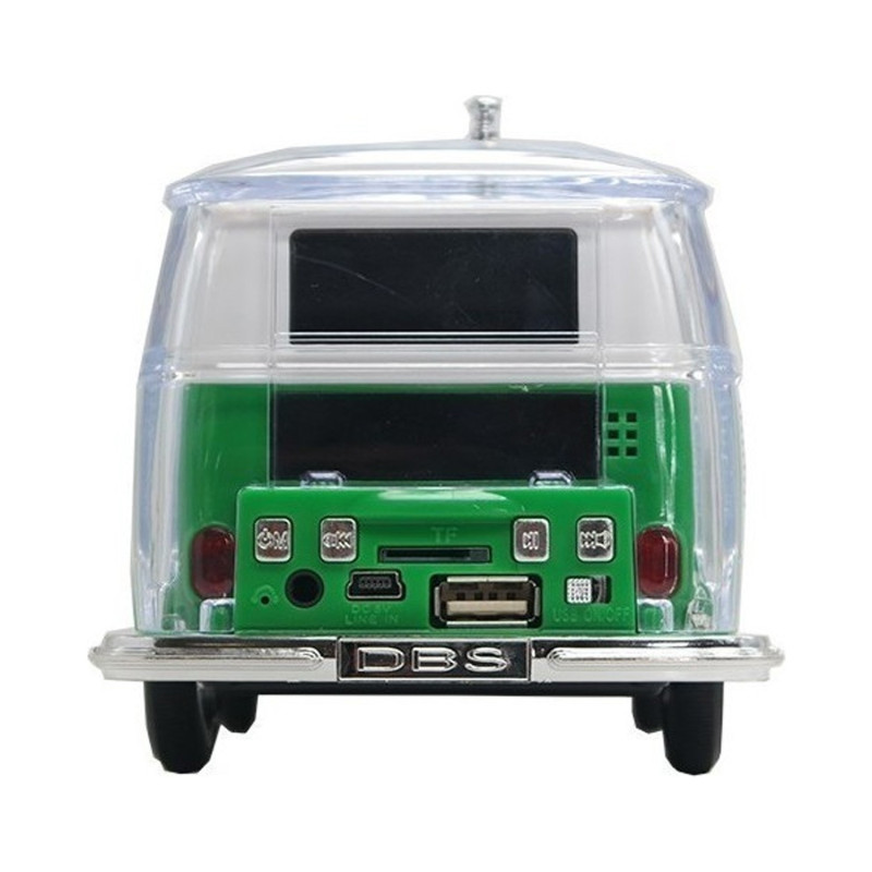 Φορητό Bluetooth mini bus ηχείο με led light & Built-in FM radio WS-266BT / WS-267BT -Χρώμα : Πράσινο