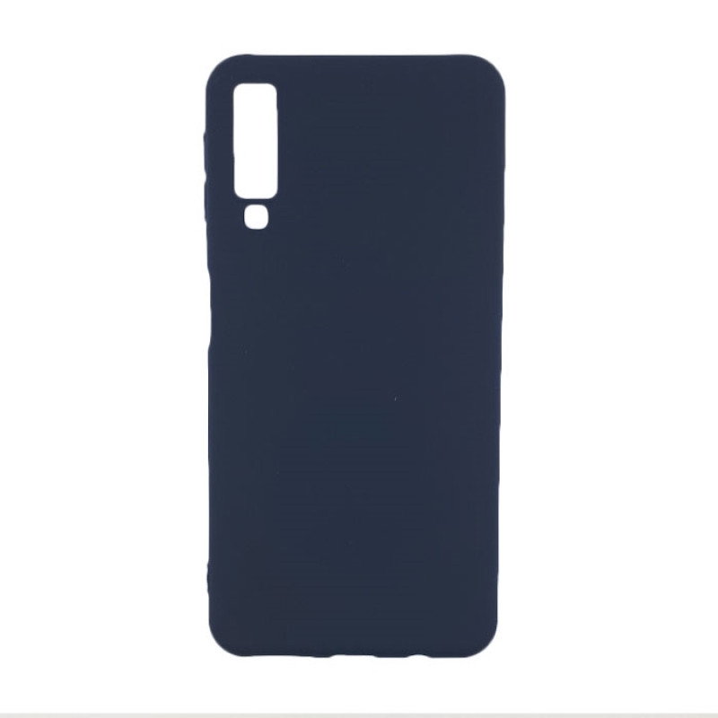 Θήκη Πλάτης Σιλικόνης Απλή για Samsung A750F Galaxy A7 2018 - Χρώμα: Σκούρο Μπλε