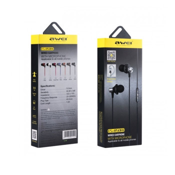 Wired Earphones Awei ES-850Hi Stereo Headset Ενσύρματα Ακουστικά - Χρώμα: Μαύρο