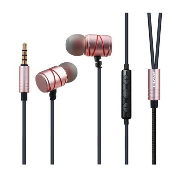 Wired Earphones Awei ES-910TY Stereo Headset Ενσύρματα Ακουστικά - Χρώμα: Χρυσό Ροζ