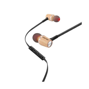 Wired Earphones Awei ES-80TY Wooden Dynamic Headset Ενσύρματα Ακουστικά - Χρώμα: Ασημί