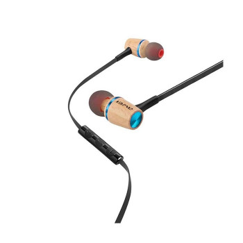 Wired Earphones Awei ES-80TY Wooden Dynamic Headset Ενσύρματα Ακουστικά - Χρώμα: Μπλε