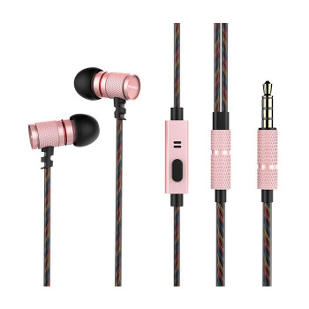 Wired Earphones Awei ES-660i Stereo Headset Ενσύρματα Ακουστικά - Χρώμα: Χρυσό Ροζ