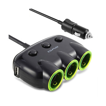 Awei C-35 Αντάπτορας USB Φορτιστή Αυτοκινήτου 3 Car Socket Adapter with 2 Fast Charging USB Interfaced - Χρώμα: Μαύρο Awei C-35 Αντάπτορας USB Φορτιστή Αυτοκινήτου 3 Car Socket Adapter with 2 Fast Charging USB Interfaced - Χρώμα: Μαύρο