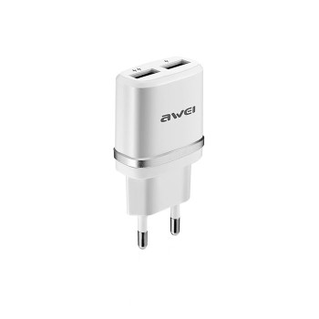 Awei C-930 Φορτιστής Dual USB Fast Charging - Χρώμα: Ασημί Awei C-930 Φορτιστής Dual USB Fast Charging - Χρώμα: Ασημί