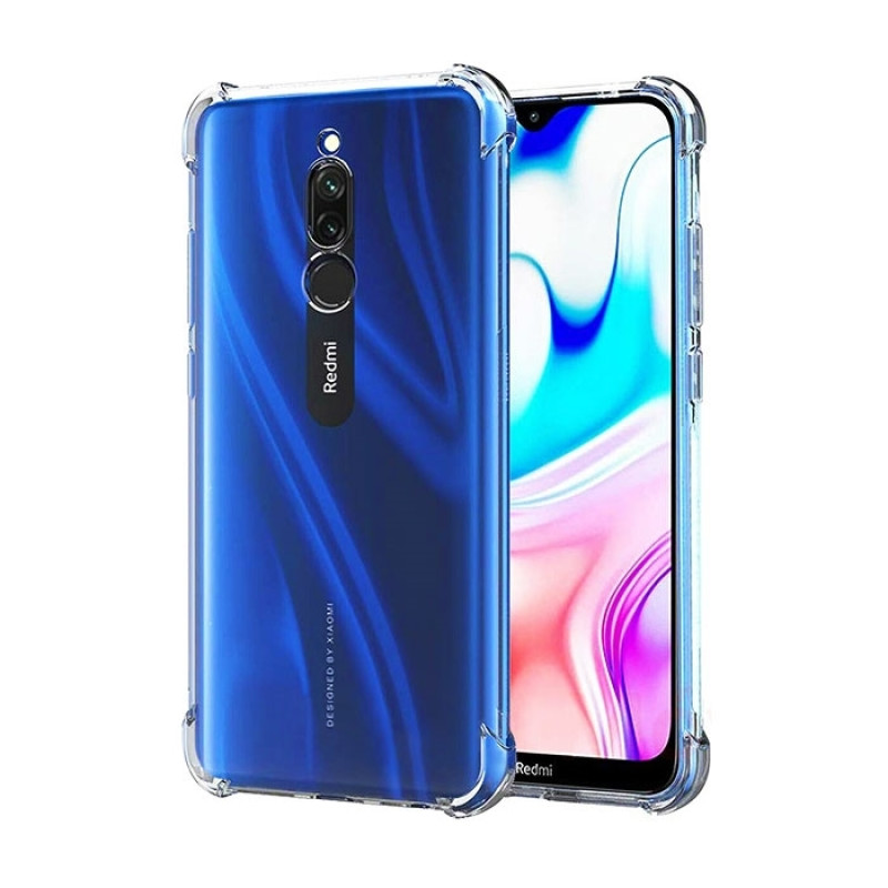Θήκη Πλάτης Σιλικόνης Anti Shock για Xiaomi Redmi 8 - Χρώμα: Διάφανο
