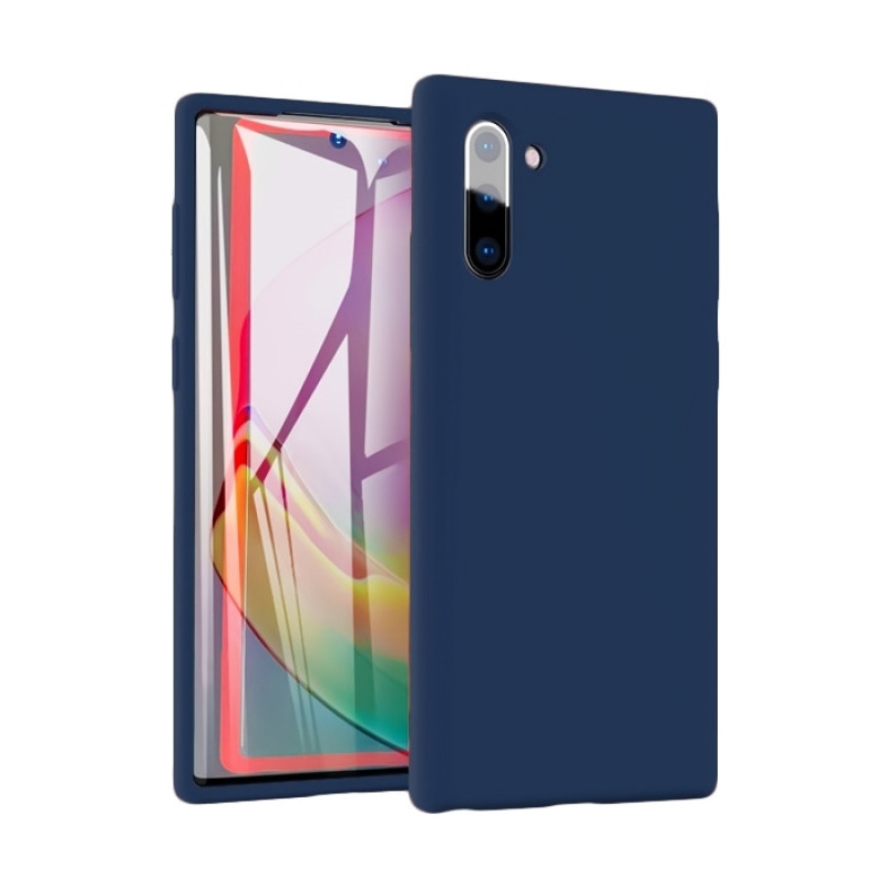 Θήκη Πλάτης Σιλικόνης Απλή για Samsung N970F Galaxy Note 10 - Χρώμα: Σκούρο Μπλε