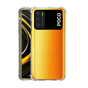 Θήκη Πλάτης Σιλικόνης Απλή για Xiaomi Redmi Poco M3 - Χρώμα: Διάφανο