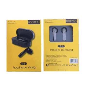 Realme Ακουστικά Bluetooth T5 - Χρώμα: Μαύρο