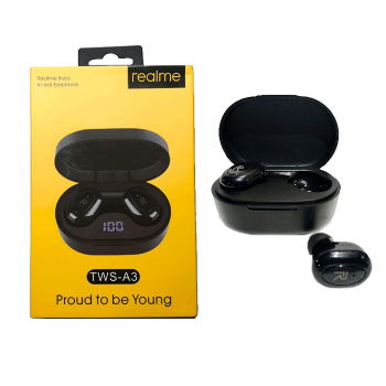 Realme Ακουστικά Bluetooth TWS A3 - Χρώμα: Μαύρο