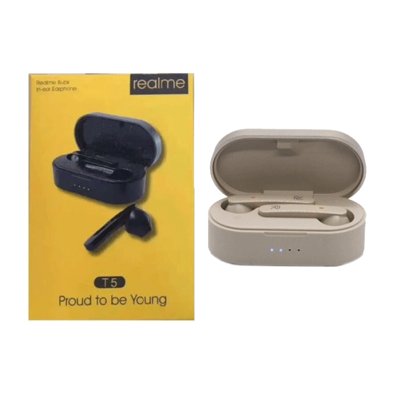 Realme Ακουστικά Bluetooth TWS T5  - Χρώμα: Χρυσό