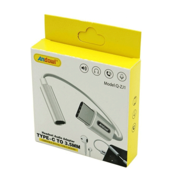 Καλώδιο Andowl - Q-ZJ1 Type-C male - 3.5mm Audio Jack female - Χρώμα: Λευκό Καλώδιο Andowl - Q-ZJ1 Type-C male - 3.5mm Audio Jack female - Χρώμα: Λευκό