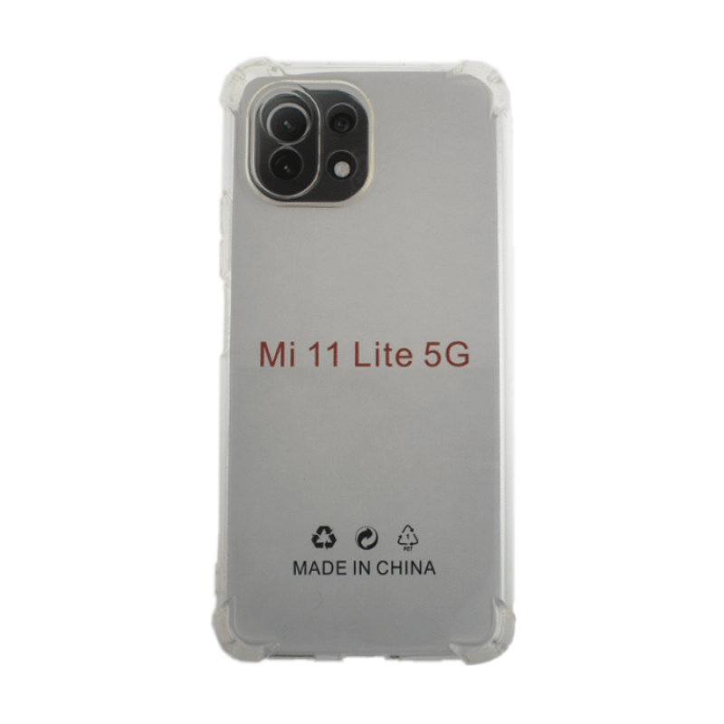 Θήκη Πλάτης Σιλικόνης Anti Shock για Xiaomi Mi 11 Lite 5G - Χρώμα: Διάφανο