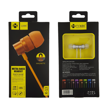 Ακουστικά Cokike X-13 - Χρώμα : Ασημί