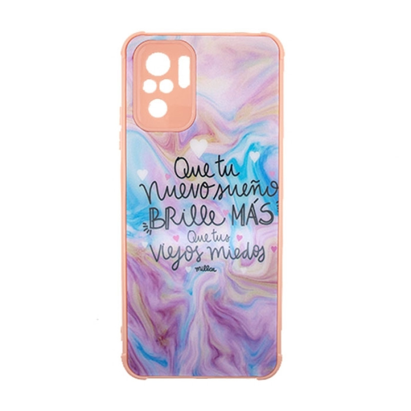 Θήκη Πλάτης Σιλικόνης Απλή για Xiaomi Redmi Note 10S - Χρώμα: Πολύχρωμο Ρόζ