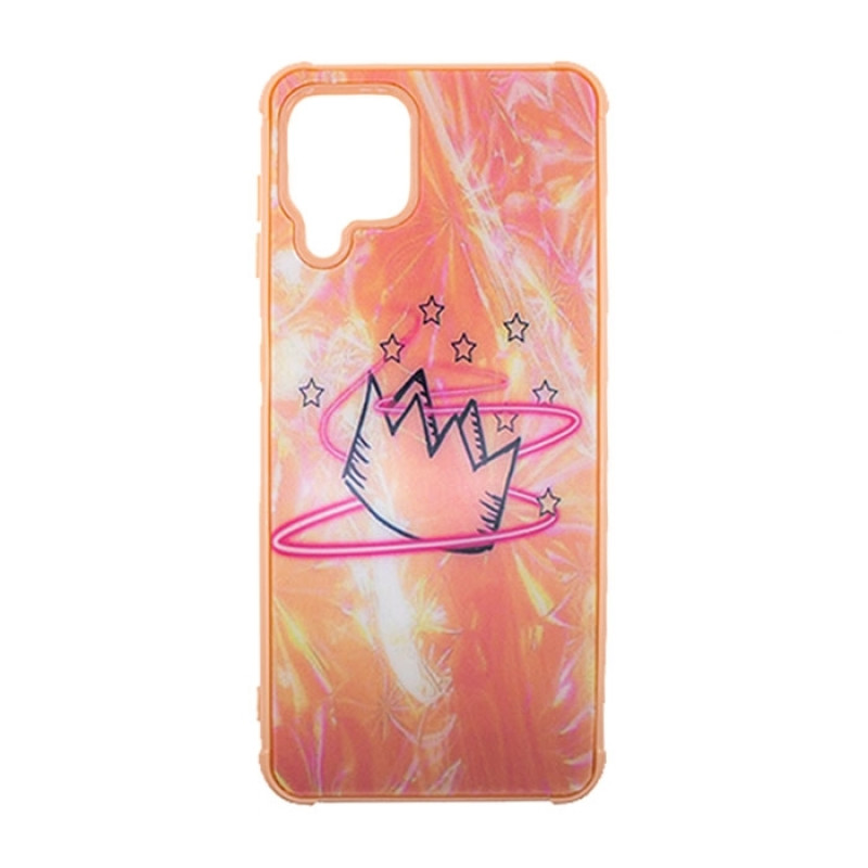 Θήκη Πλάτης Πλαστική με Σχέδια για Samsung Galaxy A22 4G - Χρώμα: Απαλό Ροζ με Στέμμα Θήκη Πλάτης Πλαστική με Σχέδια για Samsung Galaxy A22 4G - Χρώμα: Απαλό Ροζ με Στέμμα
