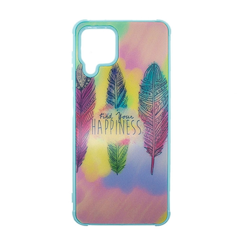 Θήκη Πλάτης Πλαστική με Σχέδια για Samsung Galaxy A22 4G - Χρώμα: Γαλάζιο με Φτερα