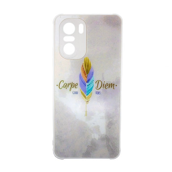 Θήκη Πλάτης Πλαστική με Σχέδια για Xiaomi Poco F3 5G - Χρώμα: Λευκό με Χρωματιστό Φτερό