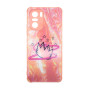 Θήκη Πλάτης Πλαστική με Σχέδια για Xiaomi Poco F3 5G - Χρώμα: Απαλό Ρόζ με Στέμμα