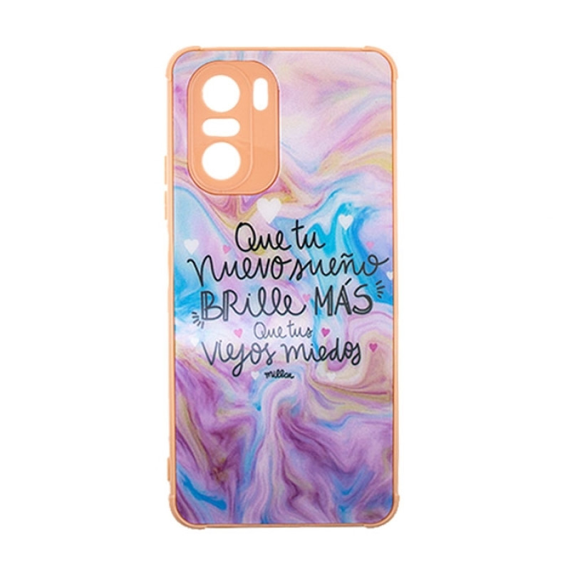 Θήκη Πλάτης Σιλικόνης Απλή για Xiaomi Poco F3 5G - Χρώμα: Πολύχρωμο Ρόζ