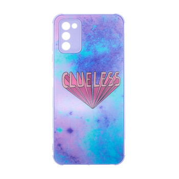 Θήκη Πλάτης Πλαστική με Σχέδια για Samsung Galaxy A02S/A03S - Χρώμα: Μπλε με Σχέδιο