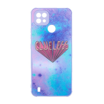 Θήκη Πλάτης Πλαστική με Σχέδια για Realme C21 - Χρώμα: Μπλε