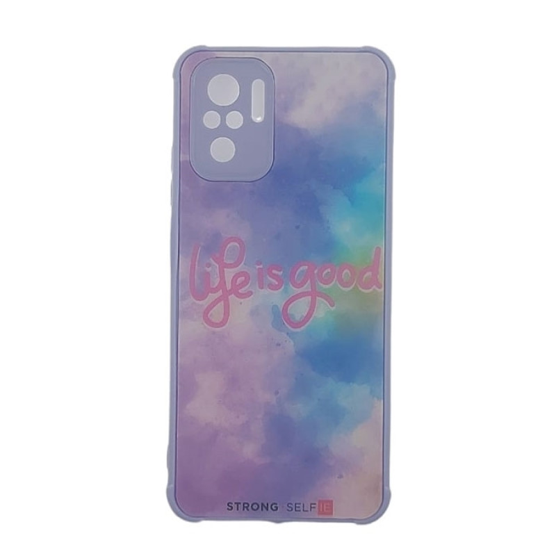 Θήκη Πλάτης Σιλικόνης Απλή για Xiaomi Redmi Note 10S - Χρώμα: Πολύχρωμο Μωβ