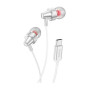 Hoco M90 In-ear Handsfree με Βύσμα 3.5mm Ασημί